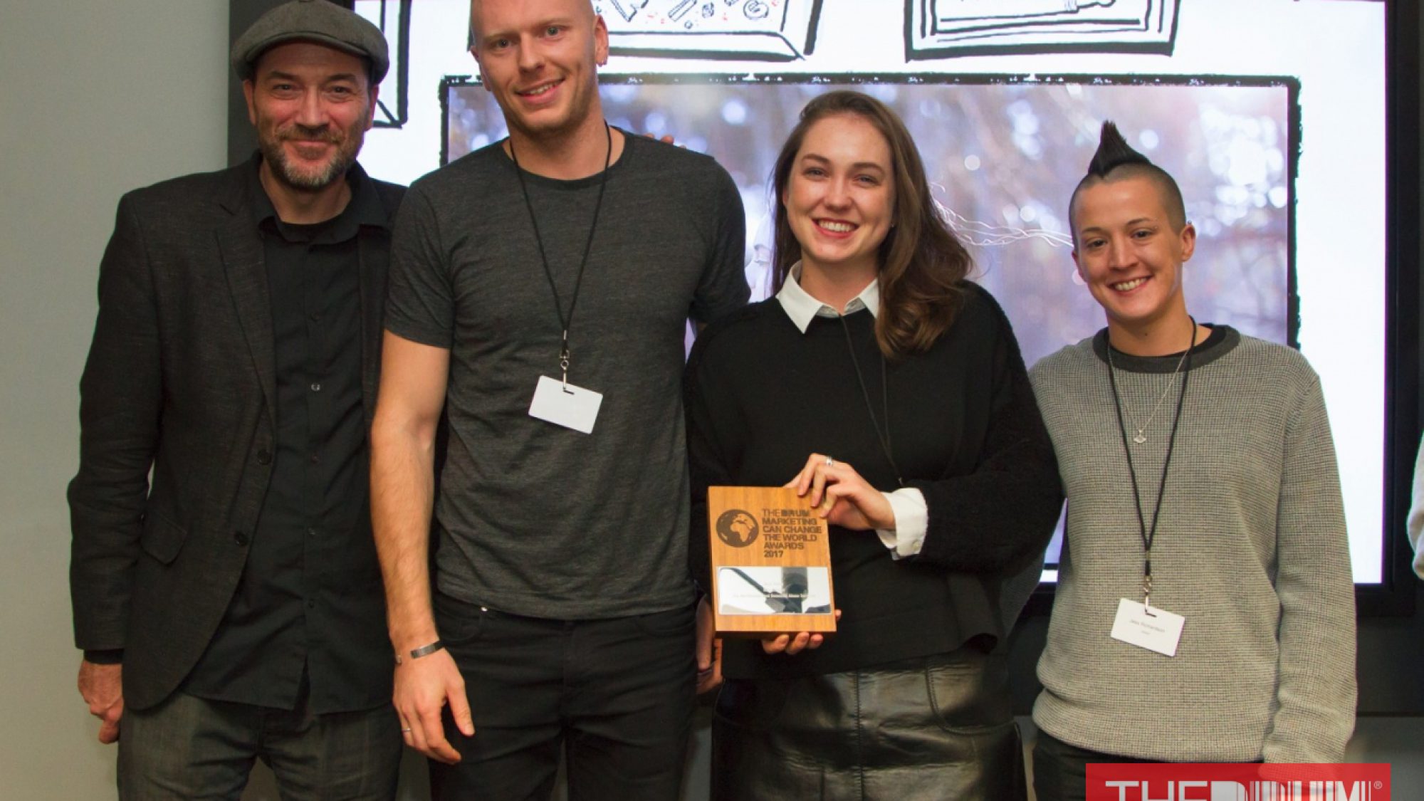 Raw London team accept creative agency award at The Drum 2017