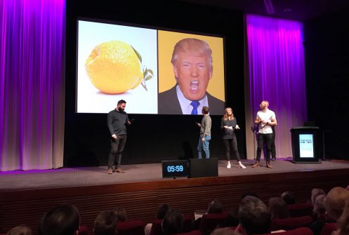 Raw London on stage with FareShare at BAFTA at Creative Shootout 2018