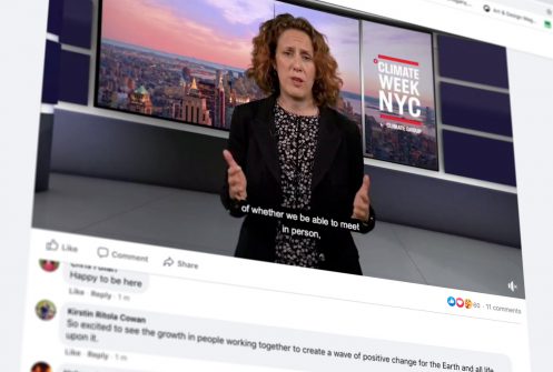Facebook video from Climate Week NYC 2020